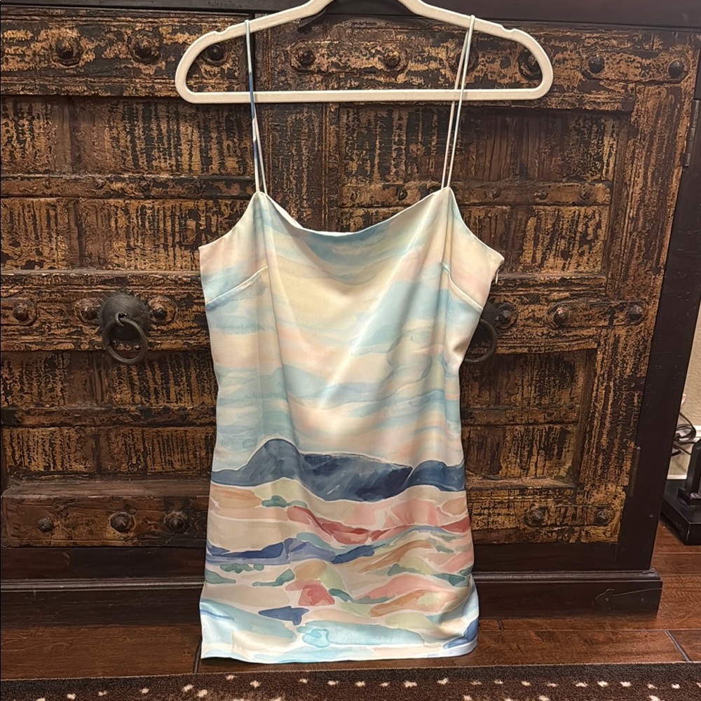 Colorful Abstract Slip Dress - Picture 2 of 3